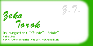 zeko torok business card